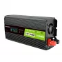 Green Cell jännitemuunnin PowerInverter LCD 12 V 500W/1000W auto-invertteri näytöllä – invertteri/adapteri puhtaalla siniaallolla auto musta