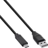 InLine USB 2.0 -kaapeli USB-C - A, musta, 1 m, 130 kpl:n irtopakkaus (B-35731)