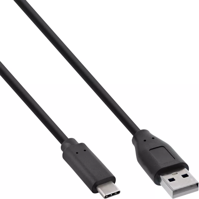 InLine USB 2.0 -kaapeli USB-C - A, musta, 1 m, 130 kpl:n irtopakkaus (B-35731)