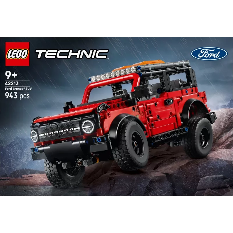 LEGO Technic rakennussarja Ford Bronco Off-Roader 4x4 malli 42213 — 943 osaa, ikä 9+