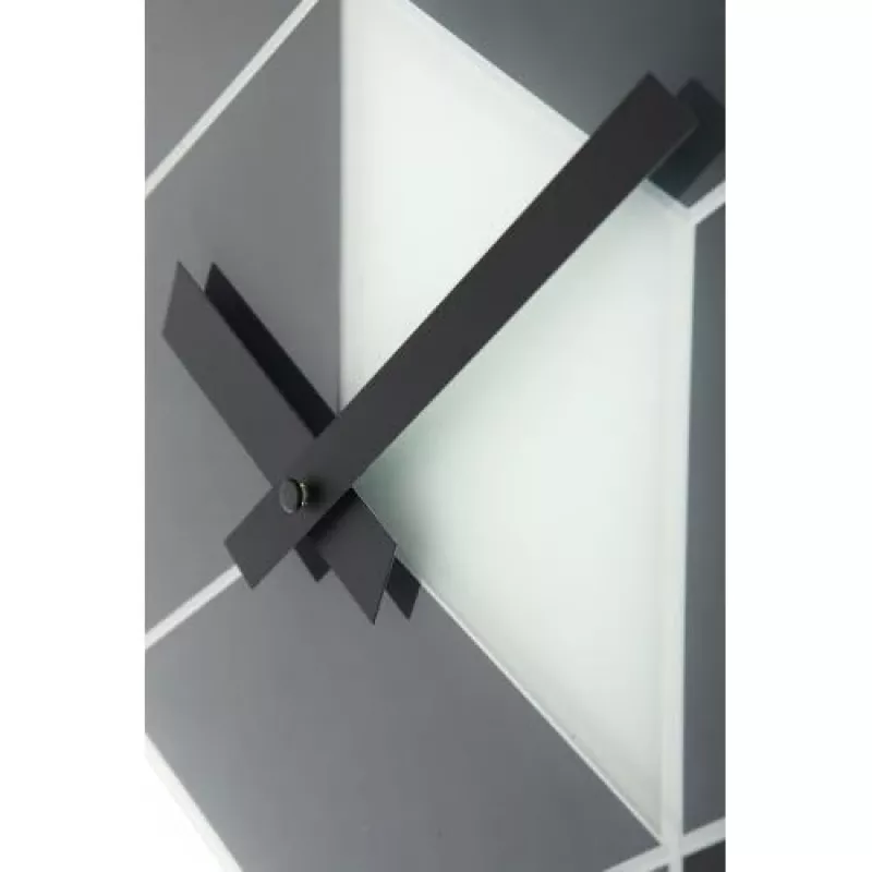 NeXtime kello 8171 Cubic, 43,5x37 cm, seinäkello, musta/valkoinen/harmaa