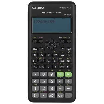 Tieteellinen taskulaskin CASIO FX-82ES PLUS-2 Pocket — 252 toimintoa, 12-numeroinen pistematriisinäyttö, paristokäyttöinen (AAA), musta