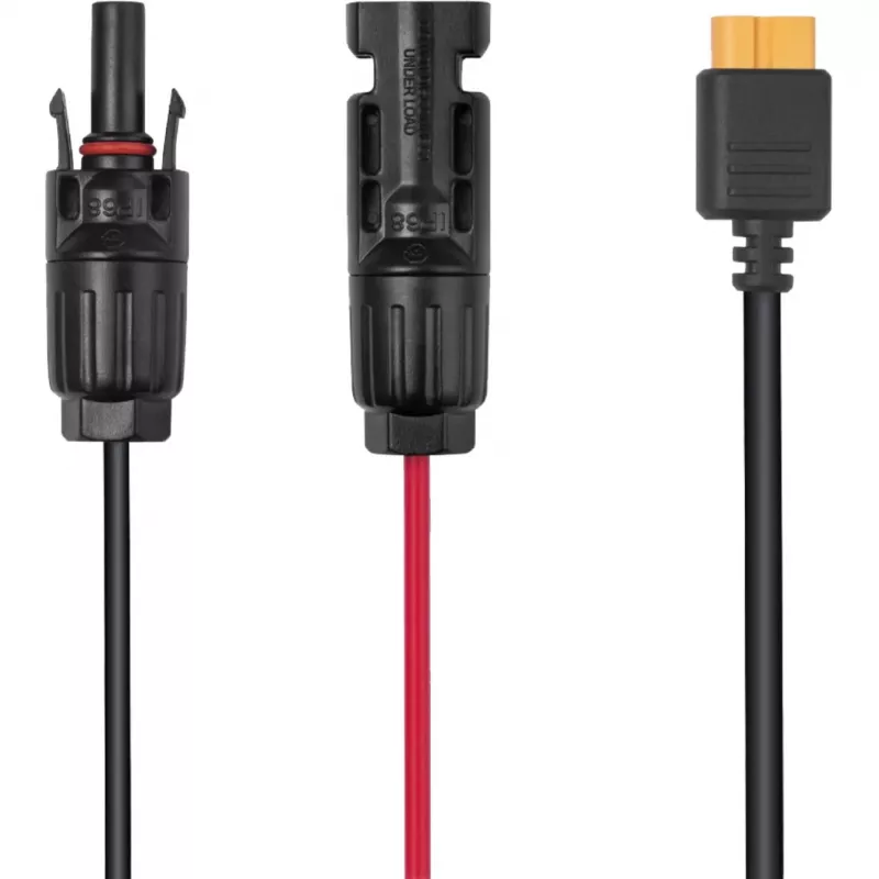 Kaapeli EcoFlow LMC4-XT60I-2,5M aurinkopaneeleille, XT60i-liitäntä, 2,5 m, musta/punainen