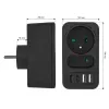 Virranjakaja MACLEAN MCE249 F/B – 2 AC-pistorasiaa (16A + 6A) ja 2×USB-A ja 2×USB-C PD 20W, EU-pistoke, musta