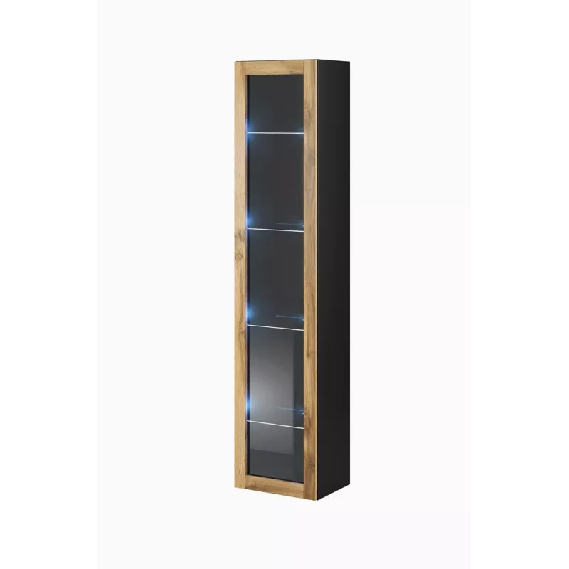Cama olohuonekaappisarja VIGO 3 musta/valkotammi