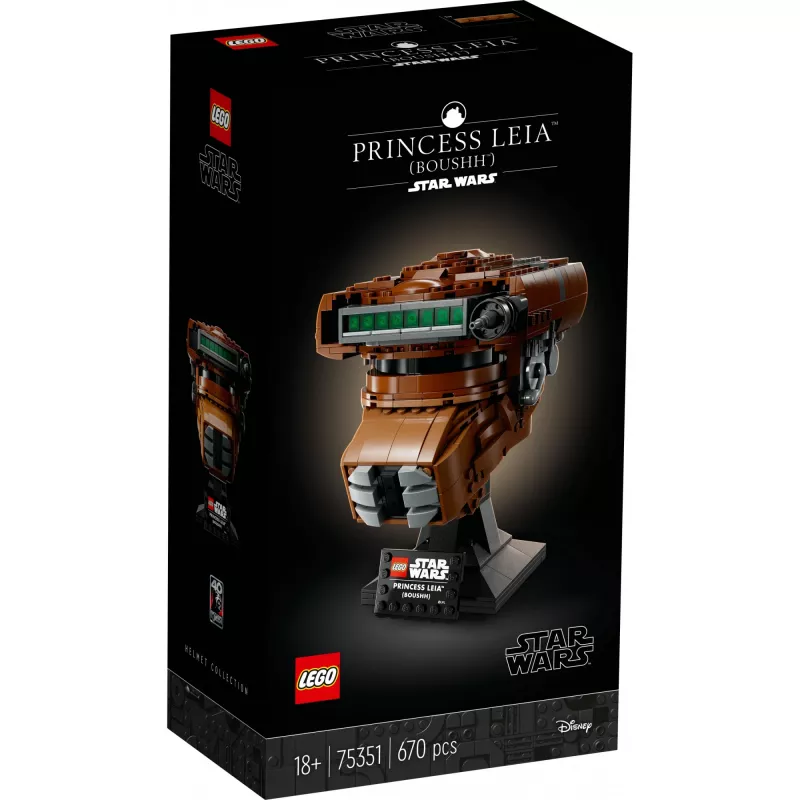 LEGO Star Wars Princess Leia (Boushh) -kypäräsarja aikuisille 75351 (670 osaa)