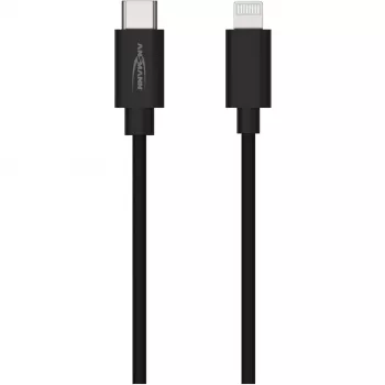Puhelinkaapeli Ansmann 1700-0106 musta USB C Lightning 0,12 m
