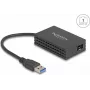 Verkkosovitin DELOCK 66463 — USB – kuituliitäntä, 1000 Mbit/s, musta