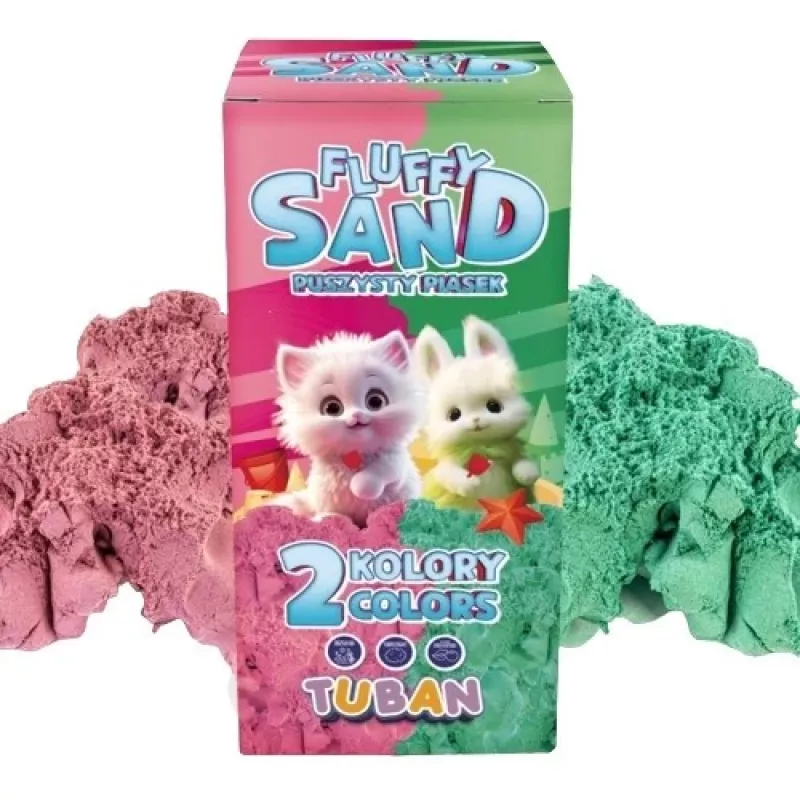 Setti Fluffy Sand 2x70g pinkki/vihreä TUBAN