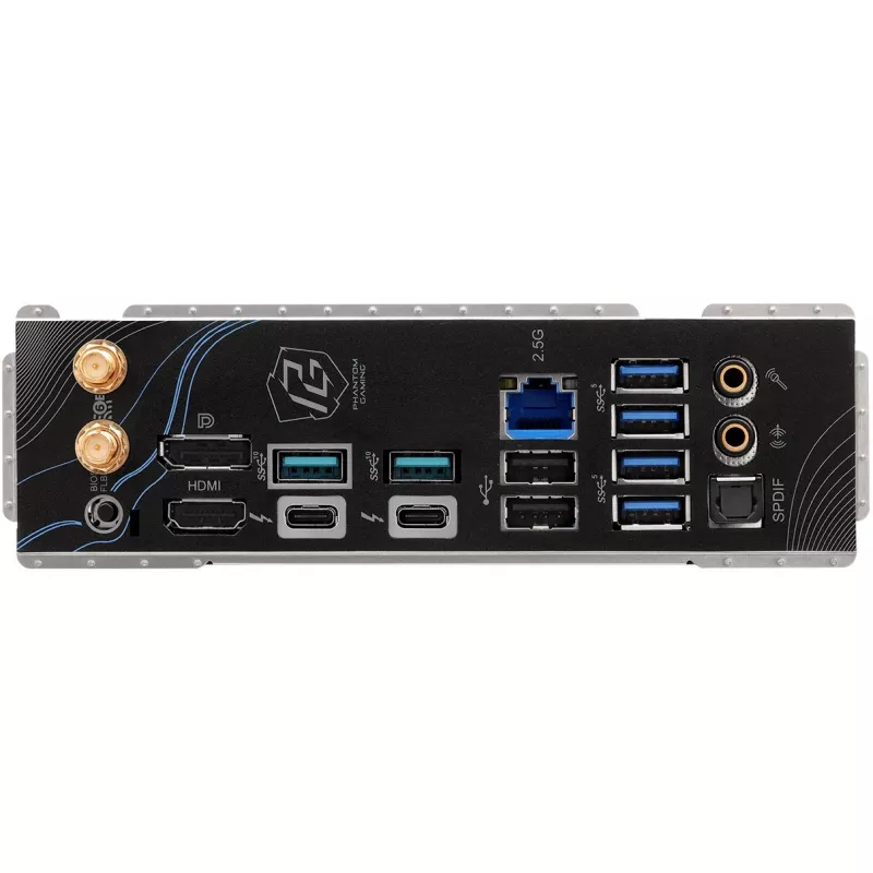 ASRock Phantom Gaming Z890M Riptide WiFi emolevy, Intel Z890, LGA1851, micro ATX, DDR5, enintään 256 GB, Wi-Fi 6E, Bluetooth, 5GbE LAN, USB4