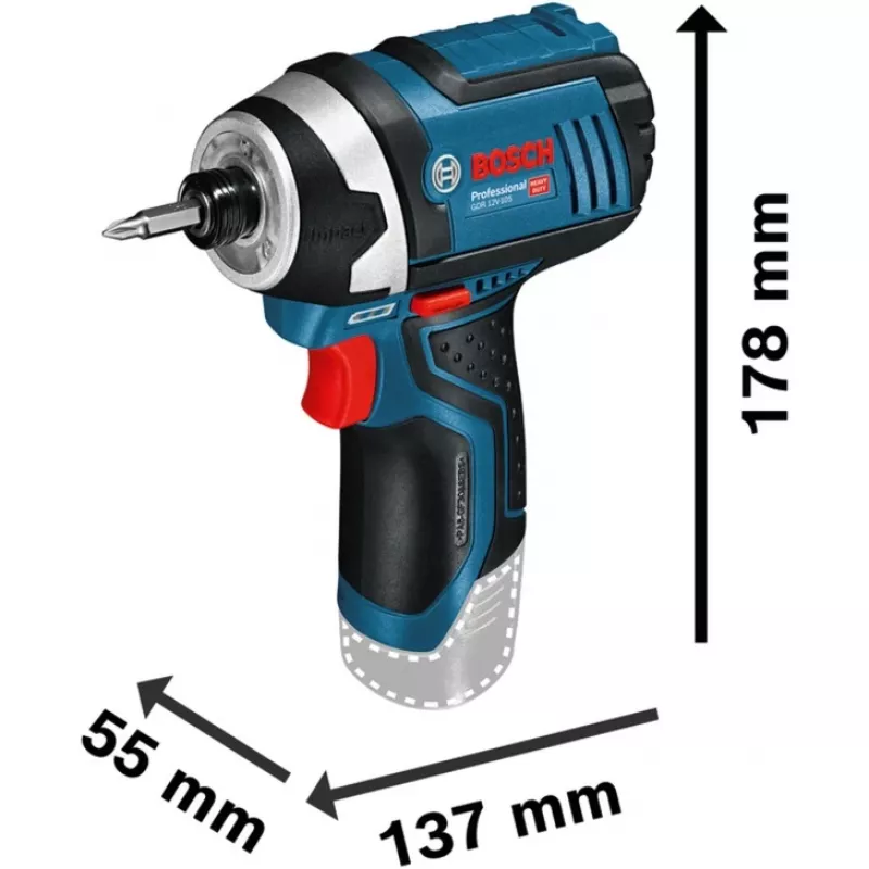 Bosch GDR 12V-105 Professional 2600 RPM musta, sininen, punainen