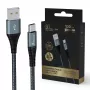 USB-A - USB-C -kaapeli Extralink Smart Life 15W, 120 cm, nylonpunos, musta