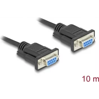 DeLOCK 86827 sarjakaapeli musta 10 m DB-9
