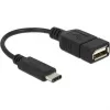 USB-kaapeli DeLOCK 65579 USB 2.0 0,15 m USB-C USB-A musta