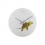 NeXtime kello 8137 Turtle, Ø43 cm, seinäkello, valkoinen/vihreä
