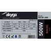 Akyga Basic AK-B1-500 ATX-virtalähde 500 W, 120 mm tuuletin, passiivinen PFC, harmaa
