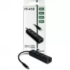 Inter-Tech Argus IT-410 - keskitin - 3 x SuperSpeed USB 3.0 + 1 x 10/100/1000 - pöytämalli (88885440)