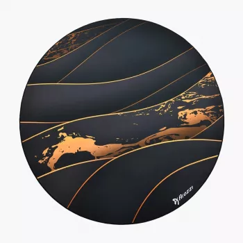Lattiansuojamatto Arozzi Zona Round Floor Pad – musta/kulta, pyöreä suojamatto lattioille