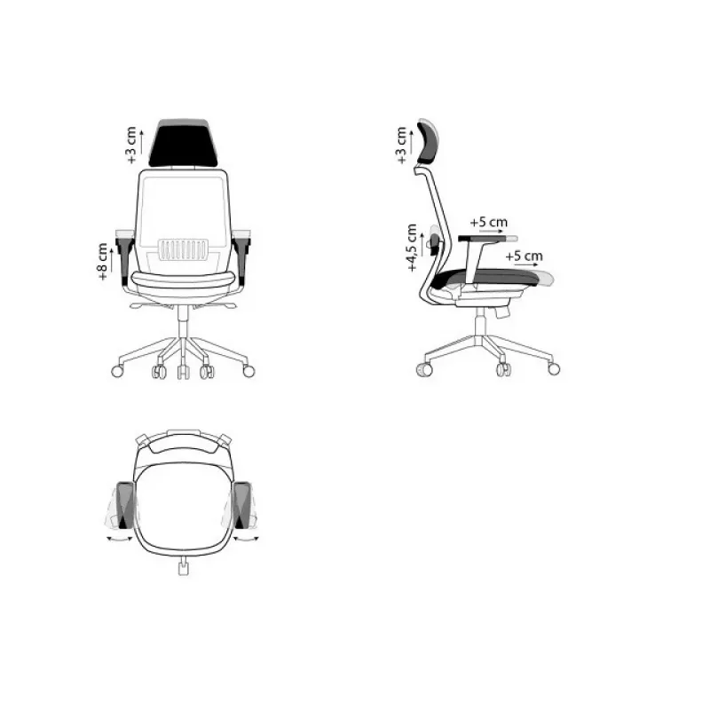 SPECTRUM ergonominen toimistotuoli musta