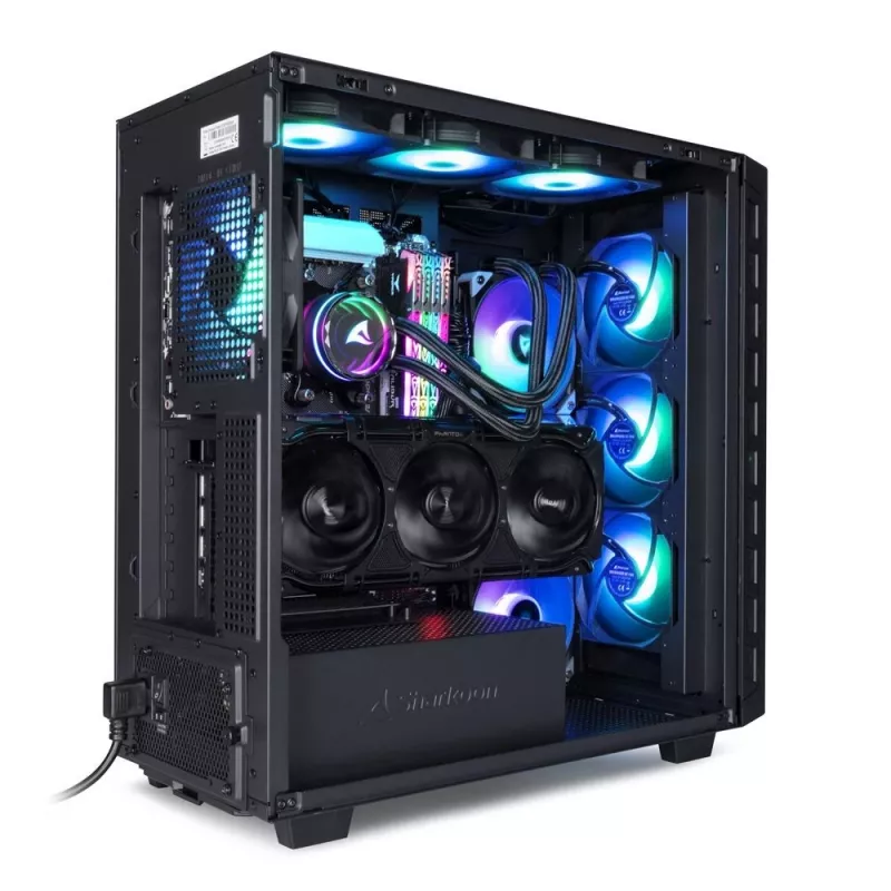Sharkoon REBEL C80G RGB Midi Tower musta