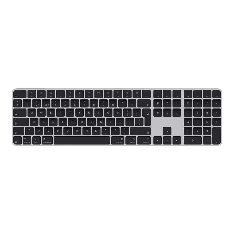 APPLE Magic Keyboard Touch ID:llä ja numeronäppäimistöllä Apple Silicon -Mac-malleille – brittienglanti – mustat näppäimet