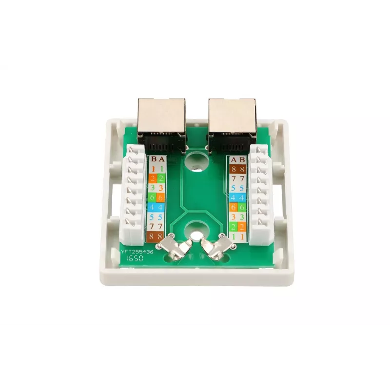 Pinta-asennettava verkkorasia Extralink EX.9649 — 2x RJ45 Cat5e STP