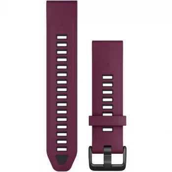 Silikoninen kellonranneke GARMIN Quickfit 010-13391-04, 20 mm, grafiitti/punainen