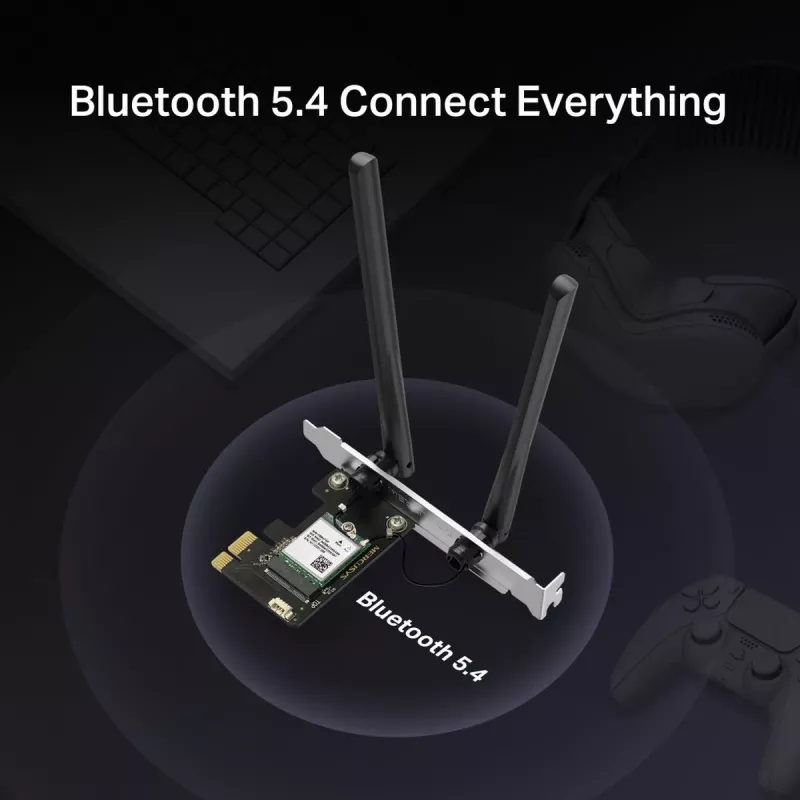 Mercusys MA70XE AX1800 Wi-Fi 6 Bluetooth PCI Express -sovitin, kaksikaista