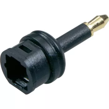 Toslink-liitin 3,5 mm, adapteri musta