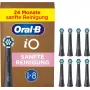 Oral-B vaihtopäät iO Gentle Clean 8 kpl:n pakkaus, musta — herkille alueille ja ikenien hoitoon
