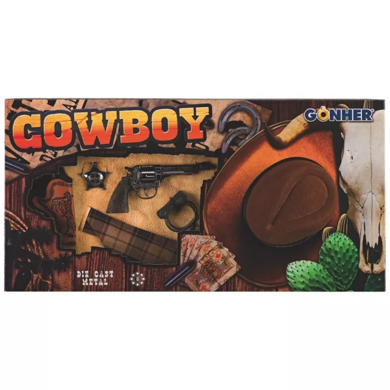 Lelucowboy-setti Pulio malli 155880/0 hatulla — Gonher-lisävaruste