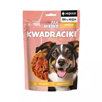 Koiran herkku Pan Mięsko Soft Rabbit Squares 100 g