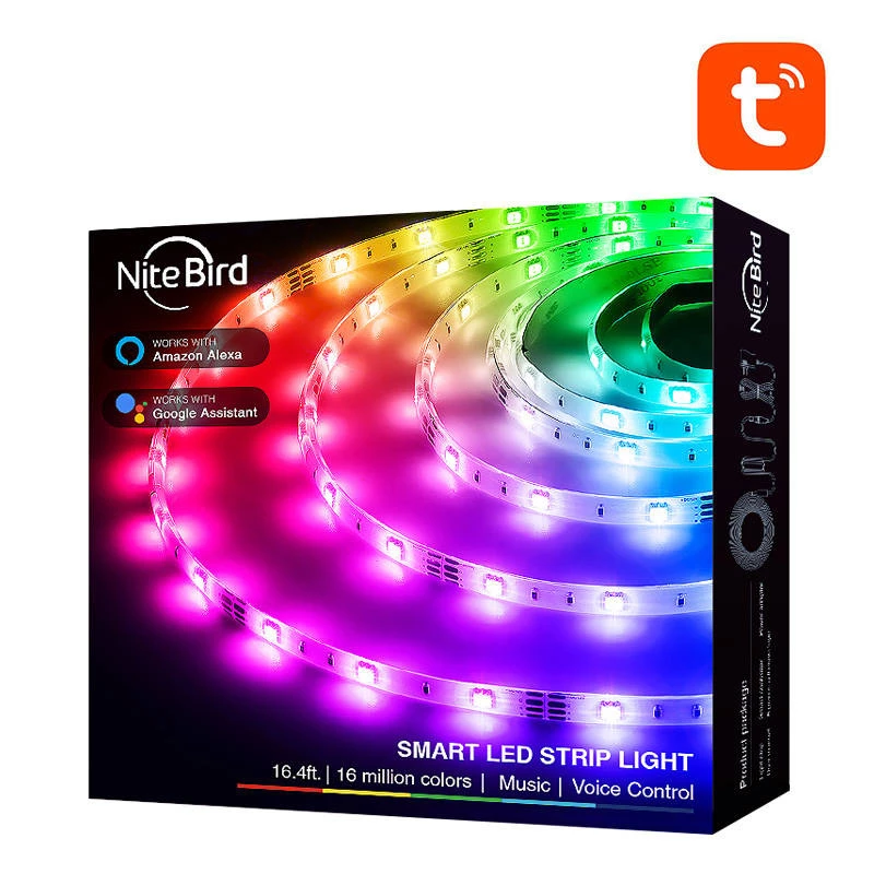 LED-valonauha NiteBird SL3 gosund | nitebird — älykäs WiFi RGB, 2×5 m, Tuya