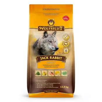 Kuiva koiranruoka Wolfsblut Jack Rabbit 12,5 kg — viljaton, kanin maku, 28 % proteiini, 19 % rasva