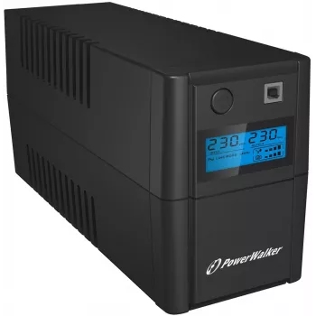 PowerWalker VI 850SE LCD/IEC UPS (keskeytymätön virransyöttö) Line-Interactive 0,85 kVA 480 W 4 pistorasiaa