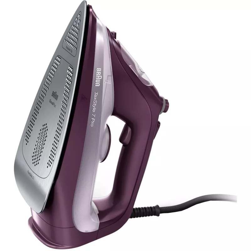 Braun TexStyle 7 Pro SI 7181 VI silitysrauta höyrysilitysrauta EloxalPlus-silityspohja 3100 W violetti