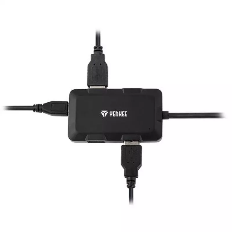 Yenkee YHB 4341BK 4-porttinen USB 3.0 -hubi Micro USB -virtaliitännällä