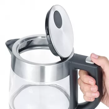 Severin WK 3468 vedenkeitin 1 l 2 200 W musta, ruostumaton teräs, läpinäkyvä