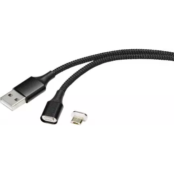 Renkforce RF-4746074 USB-kaapeli 1 m USB 2.0 USB A Micro-USB B musta (RF-4746074)