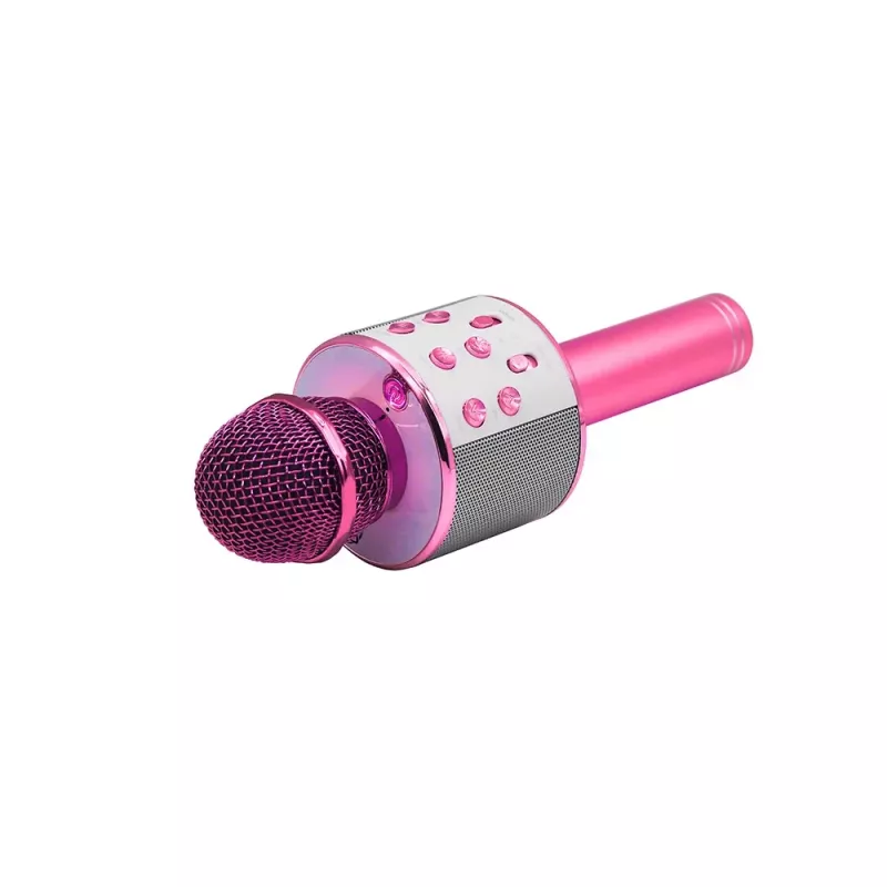 Mikrofoni MANTA MIC11-PK pinkki — johdollinen 3,5 mm liitäntä, kevyt käsikapula