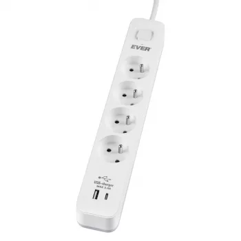 Ylijännitesuojalista PROTECT 4PL 1A1C USB T/LZ12-PRO015/1000