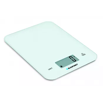 BLAUPUNKT FKS401 keittiövaaka — valkoinen, max. 10 kg, 1 g tarkkuus, kosketusohjaus