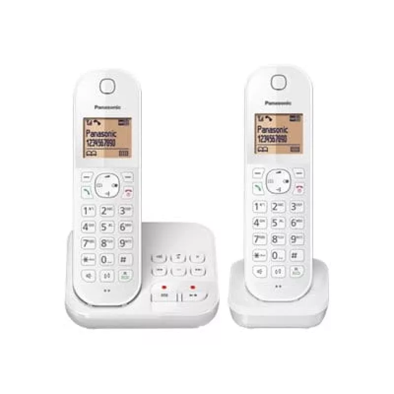 Panasonic KX-TGC422G - langaton puhelin - vastaaja numeronäytöllä - DECT - valkoinen + lisäluuri (KX-TGC422GW)