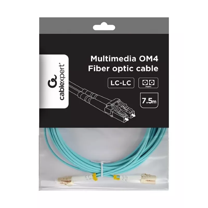 Monimuotokaapeli Duplex OM4 50/125, LC/LC, 7,5 m