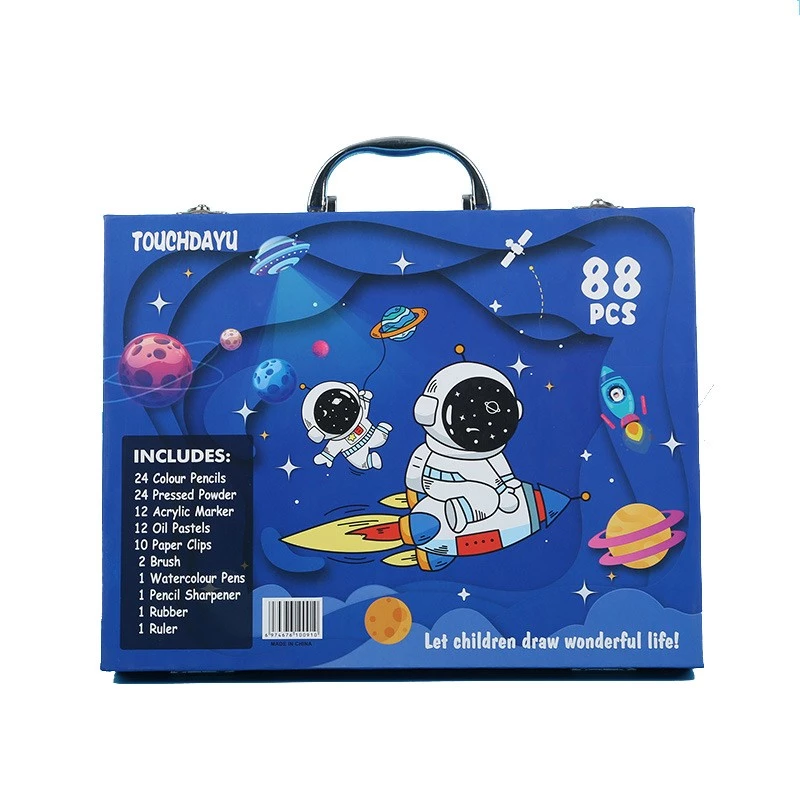 Taidemaalaussarja Extralink Blue Astronaut — 88 osaa (värit, siveltimet, tarvikkeet)