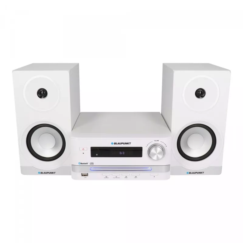 Kotiaudiomikrojärjestelmä BLAUPUNKT MS16BT 15 W, CD/USB/MP3, Bluetooth, FM RDS, valkoinen