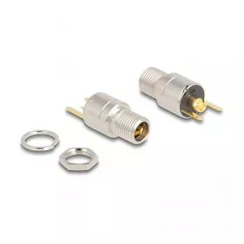 DeLOCK liitäntä DC 5,5 x 2,5 mm naaras kojerasia juotosversio 20 V 15 A
