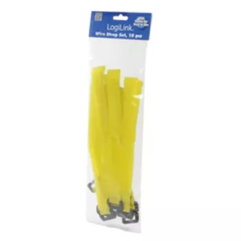 LogiLink - kaapeliside - 30 cm - keltainen (10 kpl:n pakkaus)