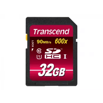 Flash-muisti Transcend 32 GB SDHC UHS-I 600x TS32GSDHC10U1