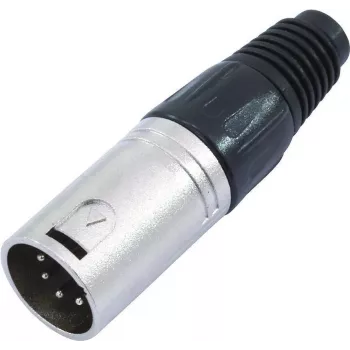 5-napainen XLR-liitin Omnitronic 30208420 — audioliitin (uros/naaras) symmetrisille signaaleille